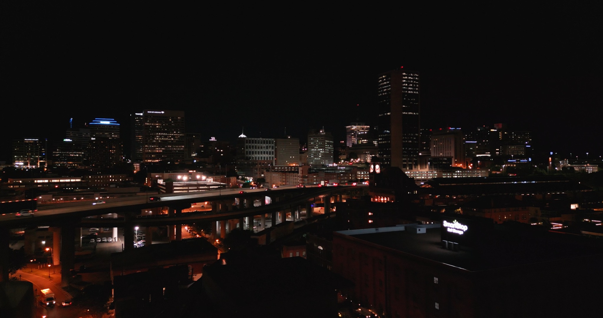 Richmond skyline at night